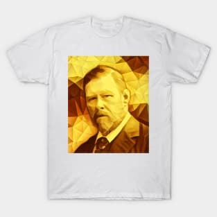 Bram Stoker Golden Portrait | Bram Stoker Artwork 11 T-Shirt